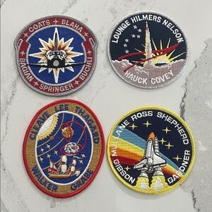 Vintage Space Mission Patch Set - Multicolor Embroidered Crew Patches